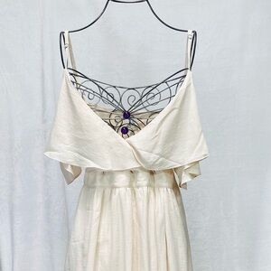 Dra Los Angeles off the shoulder cream dress